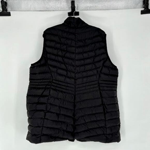 Lands End Women's Black Down Full Zip Long Puffer Vest - Plus 2X - Outdoors - Picture 2 of 8
